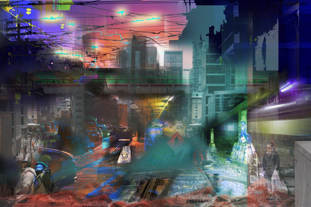 Detailed view of Spadina Tunnel art of prints, contemporary Canadian art print